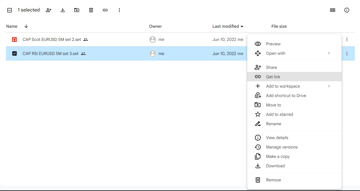 get google drive share link